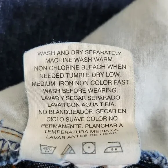 Vintage Jordache Womens Dark Wash Jeans Waist Size 32" Raw Waist Flare 80s - Picture 7 of 8